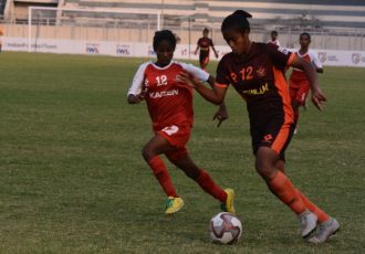 Indian Women's League match action between Gokulam Kerala FC and Rising Students Club. (Photo courtesy: AIFF Media)