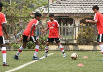 Bengaluru FC U-13s during a training session at the Jawaharlal Nehru Stadium Training Complex in Fatorda, Goa. (Photo courtesy: Bengaluru FC)