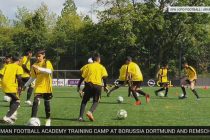 German Football Academy (GFA) boys during a training session at Borussia Dortmund's BVB Evonik Football Academy. (© CPD Football)