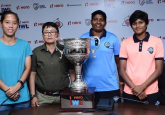 Pre-match press conference ahead of the Hero Indian Women's League (IWL) final between Sethu FC and Manipur Police SC. (Photo courtesy: AIFF Media)