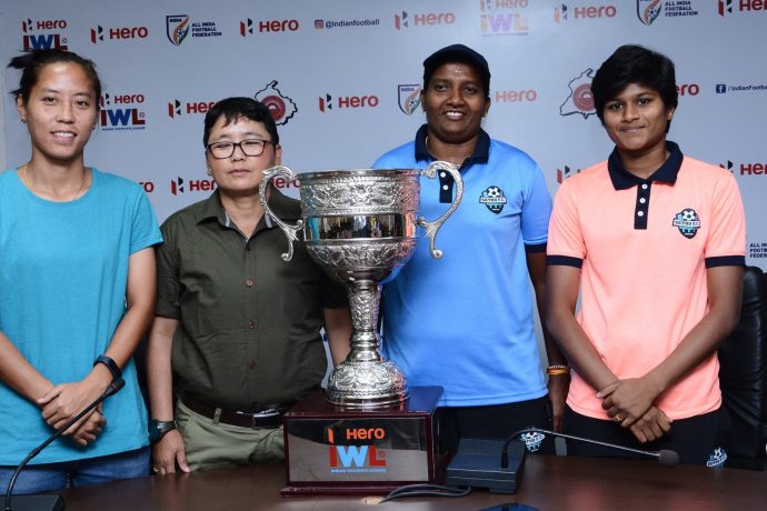 Pre-match press conference ahead of the Hero Indian Women's League (IWL) final between Sethu FC and Manipur Police SC. (Photo courtesy: AIFF Media)