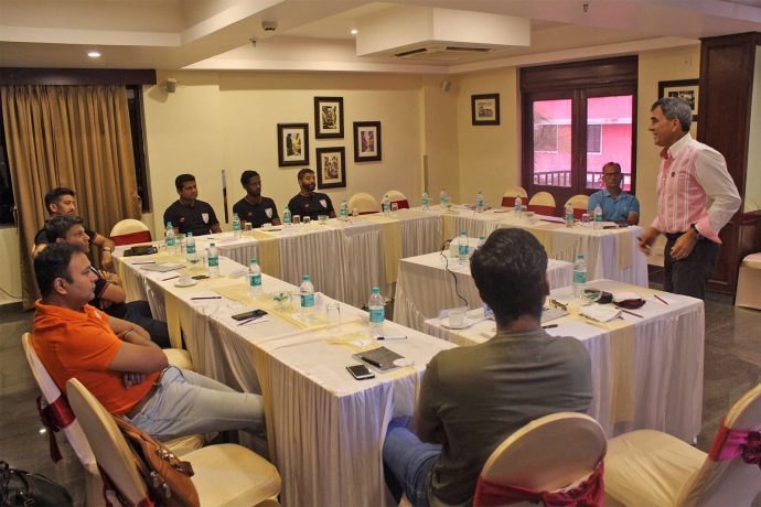 Technical Director Isac Doru during a workshop with the Indian national youth team coaches. (Photo courtesy: AIFF Media)