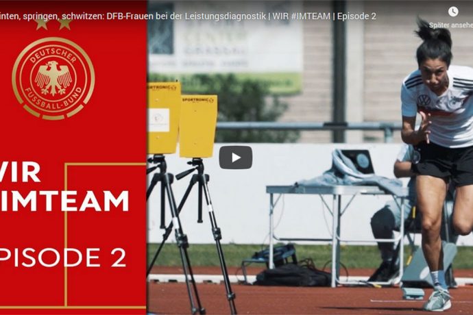 WIR #IMTEAM (Episode 2): Team Germany – Sprinting, jumping, sweating. (Image courtesy: Screenshot: DFB TV)