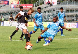 Zee Bangla Football League (U-19) match action between Mohammedan Sporting Club U-19 and Purbo Medinipur Fighters. (Photo courtesy: Mohammedan Sporting Club)