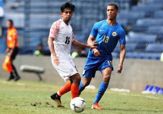 King's Cup 2019 match action between the national teams of India and Curaçao. (Photo courtesy: AIFF Media)