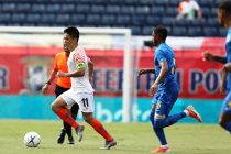 Indian national team star skipper Sunil Chhetri in action against Curaçao in the King's Cup 2019. (Photo courtesy: AIFF Media)