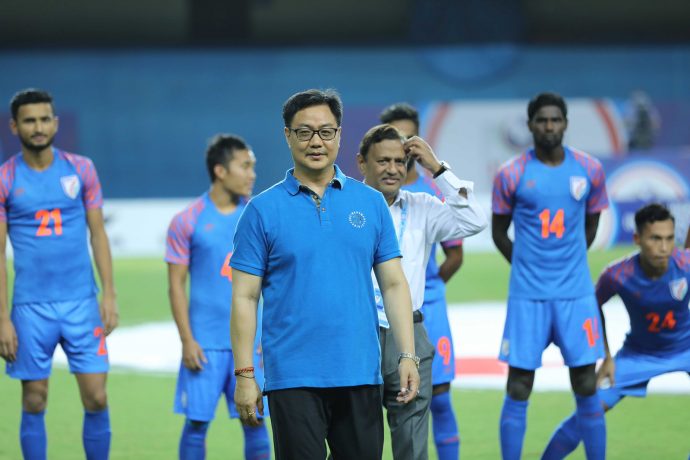 Kiren Rijiju, Minister of State (Independent Charge) Youth Affairs & Sports and Minister of State for Minority Affairs, Government of India. (Photo courtesy: AIFF Media)
