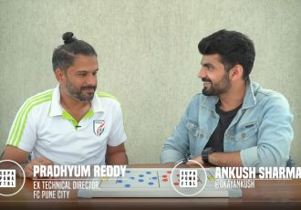 Pradhyum Reddy and Ankush Sharma discussing the changes in the Indian national team. (Photo courtesy: Superpower Football - Screenshot)