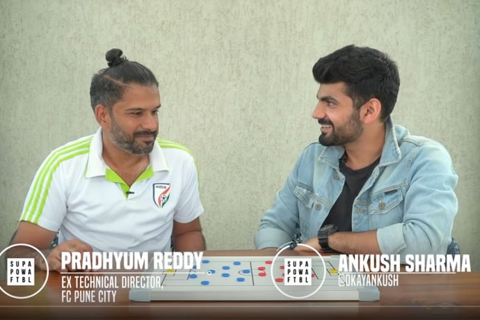 Pradhyum Reddy and Ankush Sharma discussing the changes in the Indian national team. (Photo courtesy: Superpower Football - Screenshot)