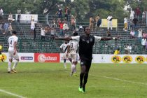 Mohammedan Sporting Club's Desmos Arthur Kouassi celebrating one of his goals in the Durand Cup 2019. (Photo courtesy: Mohammedan Sporting Club)