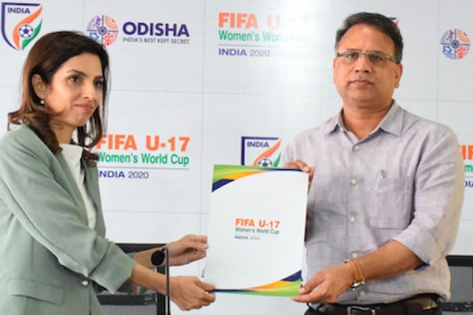 Bhubaneswar gets provisional clearance as first FIFA U-17 Women's World Cup India 2020 venue. (Photo courtesy: AIFF Media)