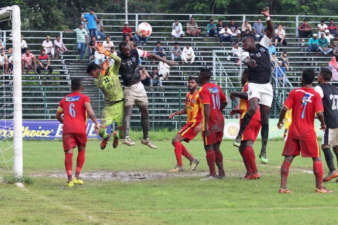 Calcutta Premier Division ‘A’ match action between Mohammedan Sporting Club and Rainbow AC. (Photo courtesy: Mohammedan Sporting Club)
