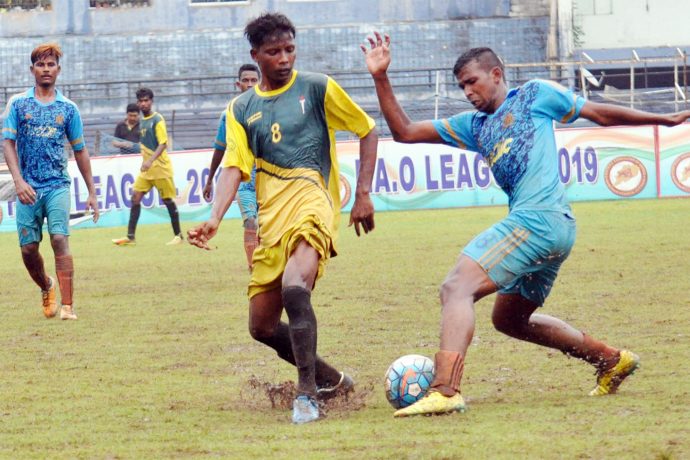 FAO League 2019 match action between Independent Club and Town Club. (Photo courtesy: Football Association of Odisha)