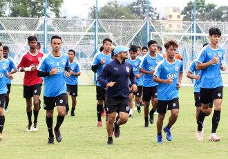Bengaluru FC 'B' Team training session at the Salt Lake Stadium Training Grounds in Kolkata. (Photo courtesy: Bengaluru FC)