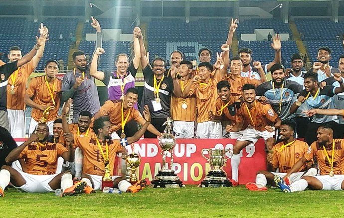 Durand Cup 2019 champions Gokulam Kerala FC. (Photo courtesy: AIFF Media)