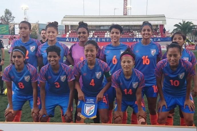 The Indian Women's national team at the COTIF Cup 2019. (Photo courtesy: AIFF Media)