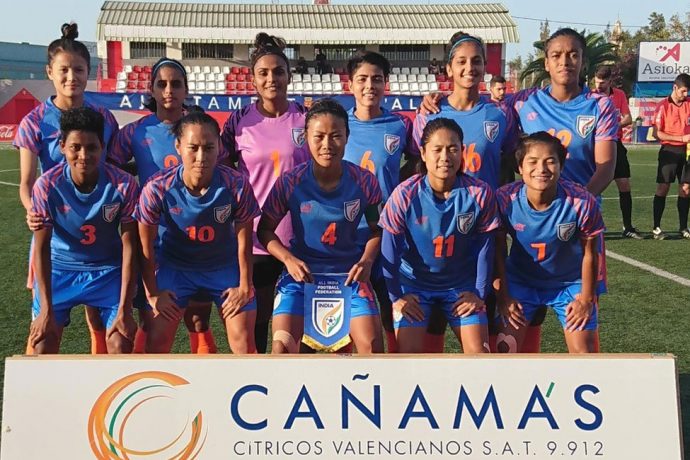 The Indian Women's national team at the 2019 COTIF Cup in Spain. (Photo courtesy: AIFF Media)