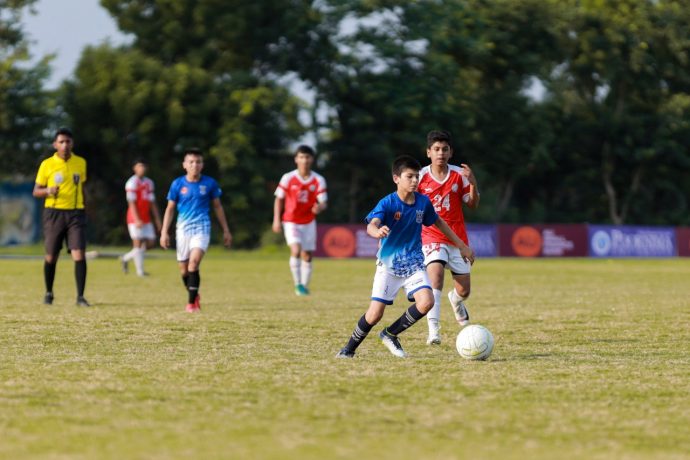 Match action in the Baby League organised by AU Rajasthan FC and the Rajasthan Football Association. (Photo courtesy: AU Rajasthan FC)