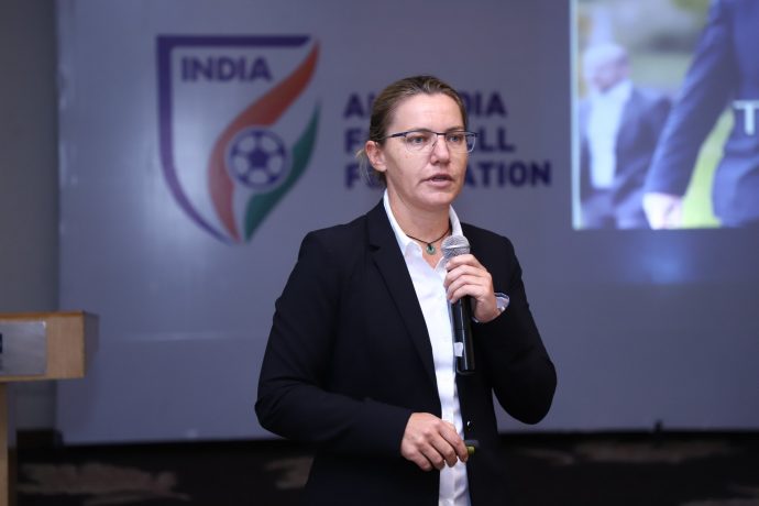 FIFA Women’s Football Regional Consultant Ms. Belinda Wilson. (Photo courtesy: AIFF Media)