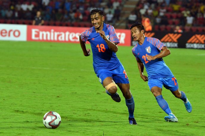 Indian national team forward Ashique Kuruniyan. (Photo courtesy: AIFF Media)