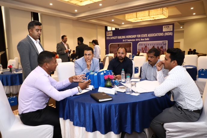 FIFA Capacity Building Workshop for State Associations in New Delhi, India. (Photo courtesy: AIFF Media)
