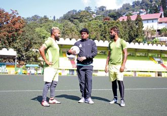 Mohammedan Sporting Club technical director Dipendu Biswas during a training session. (Photo courtesy: Mohammedan Sporting Club)