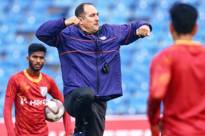 Indian national team head coach Igor Štimac during a training session. (Photo courtesy: AIFF Media)