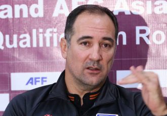 Indian national team head coach Igor Štimac at the pre-match conference ahead of the joint FIFA World Cup Qatar 2022 and AFC Asian Cup China 2023 qualifier. (Photo courtesy: AIFF Media)