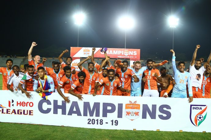 Hero I-League 2018/19 champions Chennai City FC. (Photo courtesy: I-League Media)
