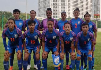 The Indian Women's national team ahead of their friendly match against Vietnam on November 3, 2019. (Photo courtesy: AIFF Media)