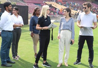 The FIFA and LOC delegation during their FIFA U-17 Women's World Cup India 2020 inspection at the DY Patil Stadium in Navi Mumbai. (Photo courtesy: FIFA U-17 Women's World Cup India 2020)