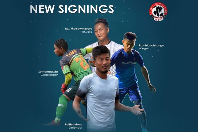 Aizawl FC's four signings in the winter transfer window. (Image courtesy: Aizawl FC)