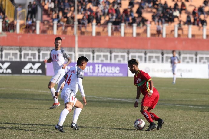 I-League match action between TRAU FC and Aizawl FC. (Photo courtesy: I-League Media)