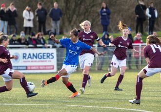 Ngangom Bala Devi in action for Ranger WFC in the Scottish Women's Premier League. (Photo courtesy: AIFF Media)