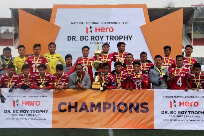 2020 Dr BC Roy Trophy champions Mizoram. (Photo courtesy: AIFF Media)