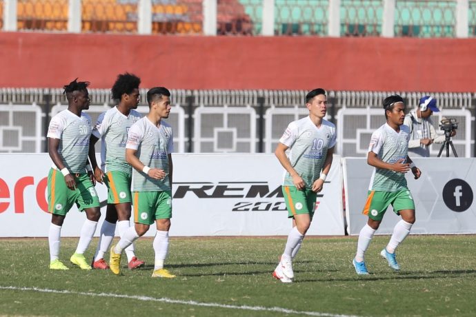 Neroca FC players during a Hero I-League match. (Photo courtesy: I-League Media)