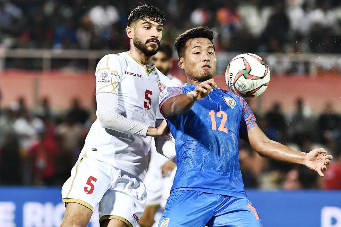 Jeje Lalpekhlua in action for the Indian national team. (Photo courtesy: AIFF Media)