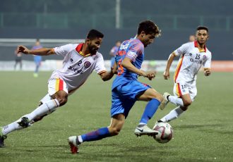 Indian Arrows' star Vikram Partap Singh in action in the Hero I-League. (Photo courtesy: AIFF Media)