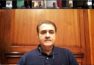 All India Football Federation President Praful Patel during the AIFF Executive Committee video conference. (Photo courtesy: AIFF Media)