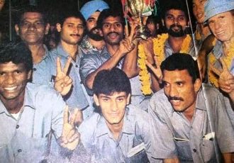 Members of the 1993 SAFF Championship winning Indian national team. (Photo courtesy: AIFF Media)