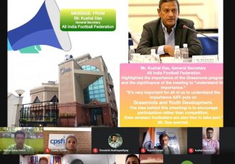 AIFF webinar for representatives from the Cerebral Palsy Sports Federation of India (CPSFI) and the International Federation of Cerebral Palsy Football (IFCPF). (Photo courtesy: AIFF Media)