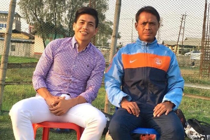 Former Indian internationals Renedy Singh with Manitombi Singh. (Photo courtesy: Renedy Singh)