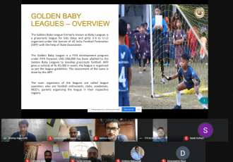 Golden Baby Leagues webinar organised by the All India Football Federation. (Photo courtesy: AIFF Media)