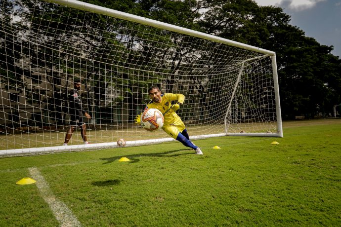 Chennaiyin FC goalkeeper Karanjit Singh. (Photo courtesy: Chennaiyin FC)