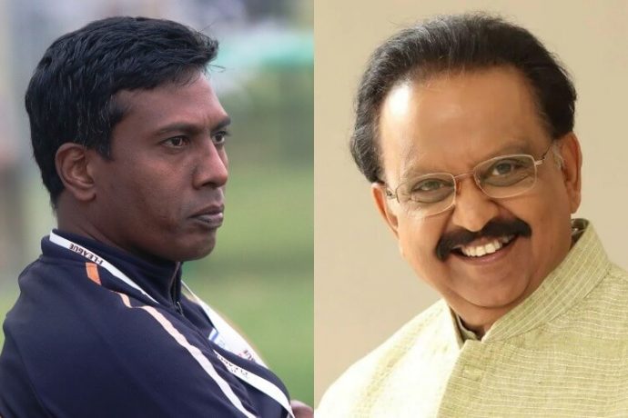 Shanmugam Venkatesh and SP Balasubrahmanyam (Photo courtesy: AIFF Media)
