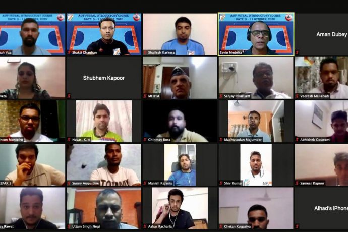Participants of the AIFF Online Futsal Introductory Certificate Course. (Photo courtesy: AIFF Media)