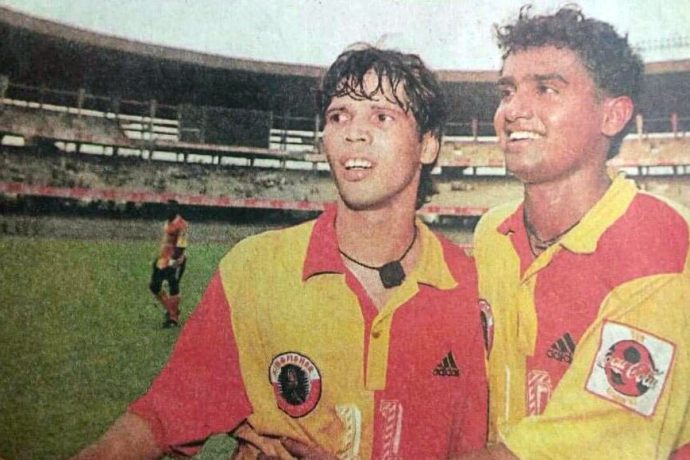 File picture of Carlton Chapman and Dipendu Biswas during their times at East Bengal Club. (Photo courtesy: AIFF Media)