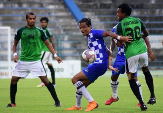 Hero I-League Qualifier 2020 match action between FC Bengaluru United and ARA FC. (Photo courtesy: I-League Media)