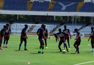 Bhawanipore FC training session. (Photo courtesy: AIFF Media)