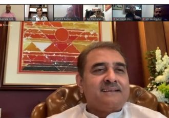Praful Patel in chair of the AIFF Executive Committee video conference. (Photo courtesy: AIFF Media)